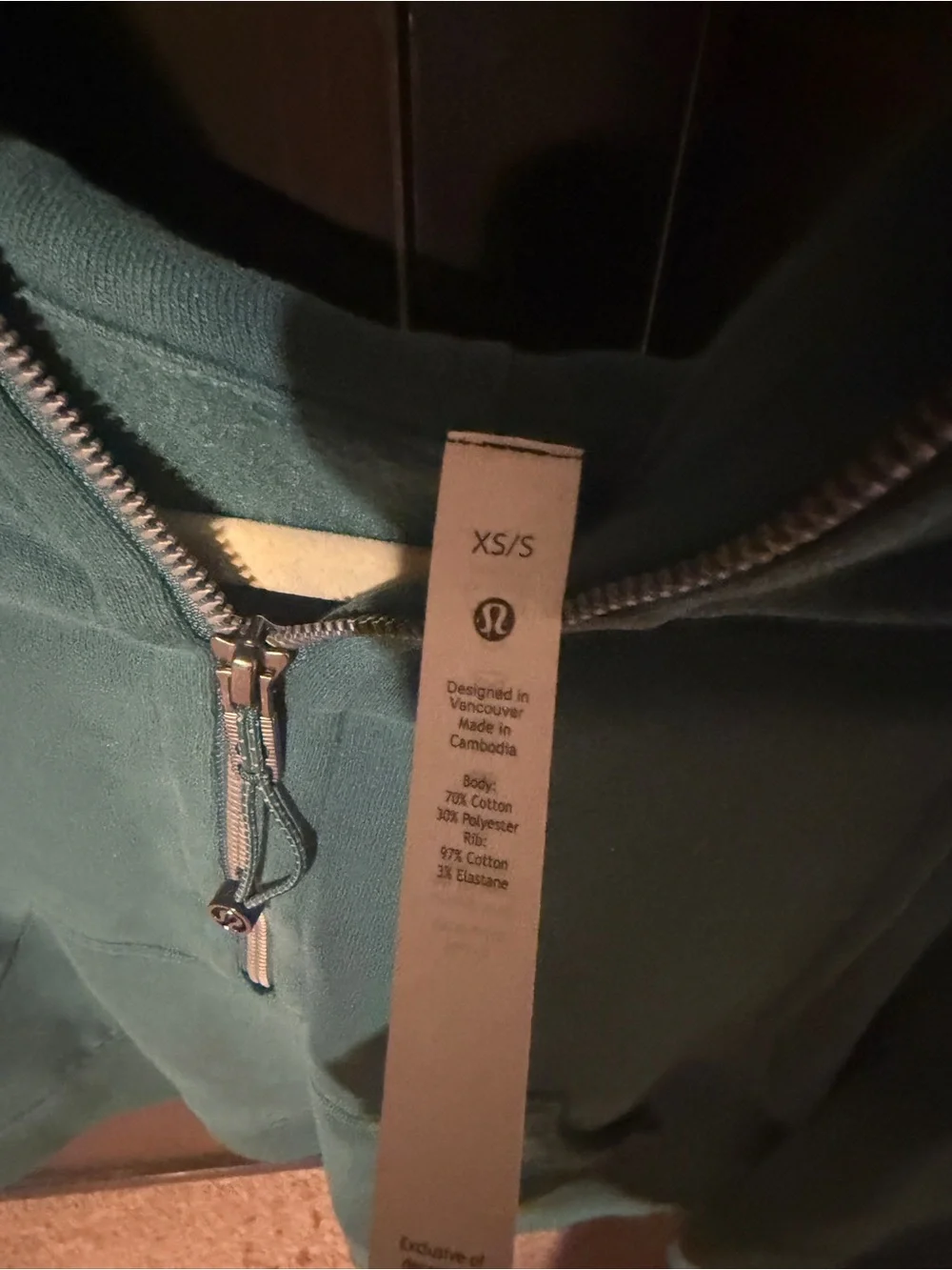 Women's LULULEMON SCUBA Teal Half-Zip Hoodie Sweater